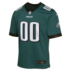 Philadelphia Eagles Youth Custom Game Jersey - Midnight Green - Nike
