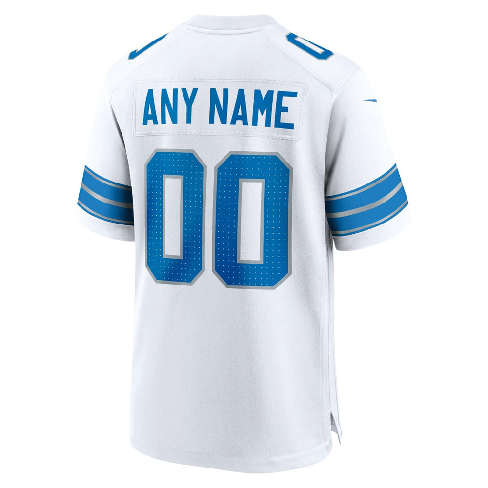 Detroit Lions Custom Game Jersey - White - Nike