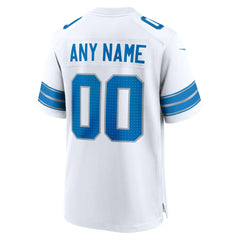 Detroit Lions Custom Game Jersey - White - Nike