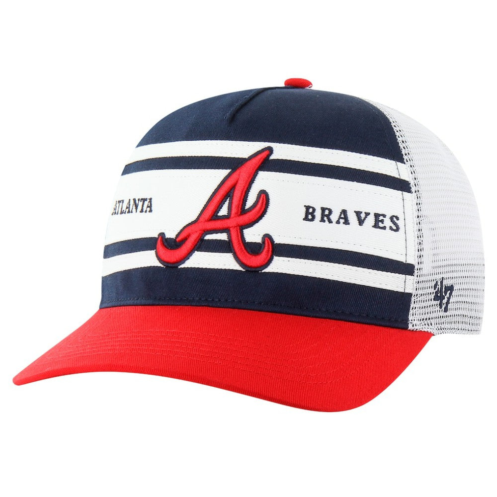 Atlanta Braves '47 Gridiron Super Stripe Relaxed Trucker Hitch Adjustable Hat for sale