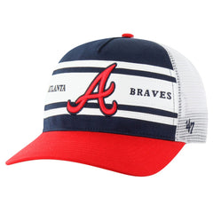 Atlanta Braves '47 Gridiron Super Stripe Relaxed Trucker Hitch Adjustable Hat for sale