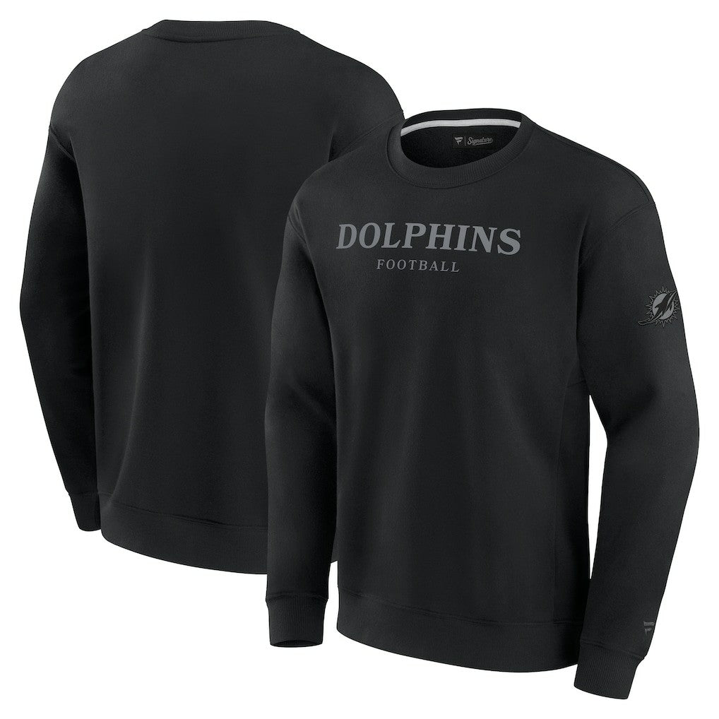 Miami Dolphins Unisex Elements Unlimited Fleece Pullover Sweatshirt - Black - Fanatics