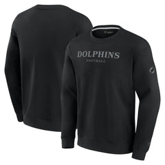 Miami Dolphins Unisex Elements Unlimited Fleece Pullover Sweatshirt - Black - Fanatics