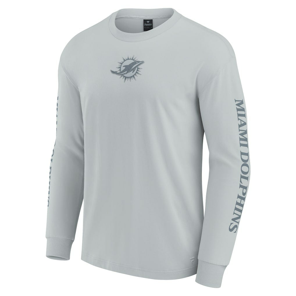 Miami Dolphins Unisex Elements Strive Long Sleeve T-Shirt - Gray - Fanatics