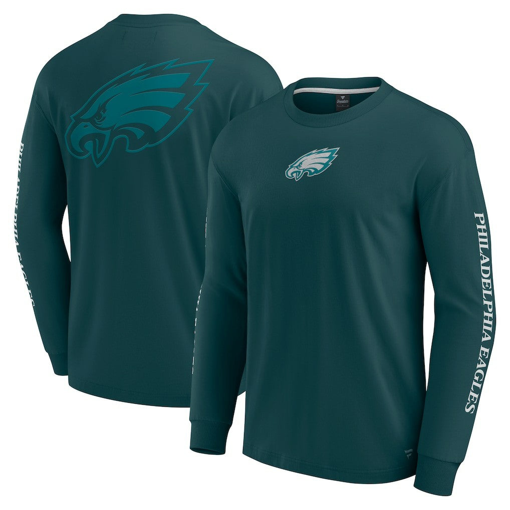 Philadelphia Eagles Unisex Elements Strive Long Sleeve T-Shirt - Midnight Green - Fanatics