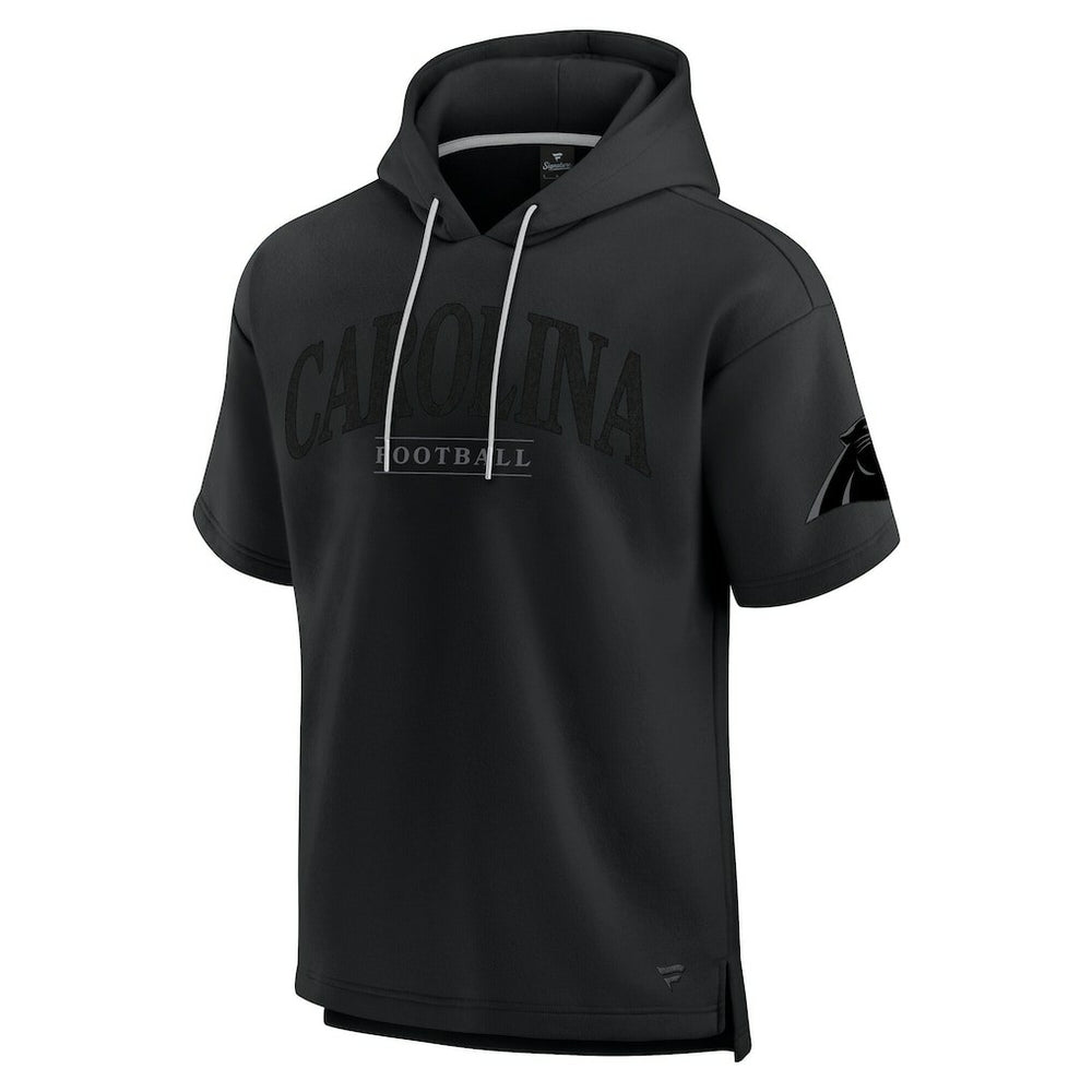 Carolina Panthers Unisex Elements Ready Short Sleeve Pullover Hoodie - Black - Fanatics