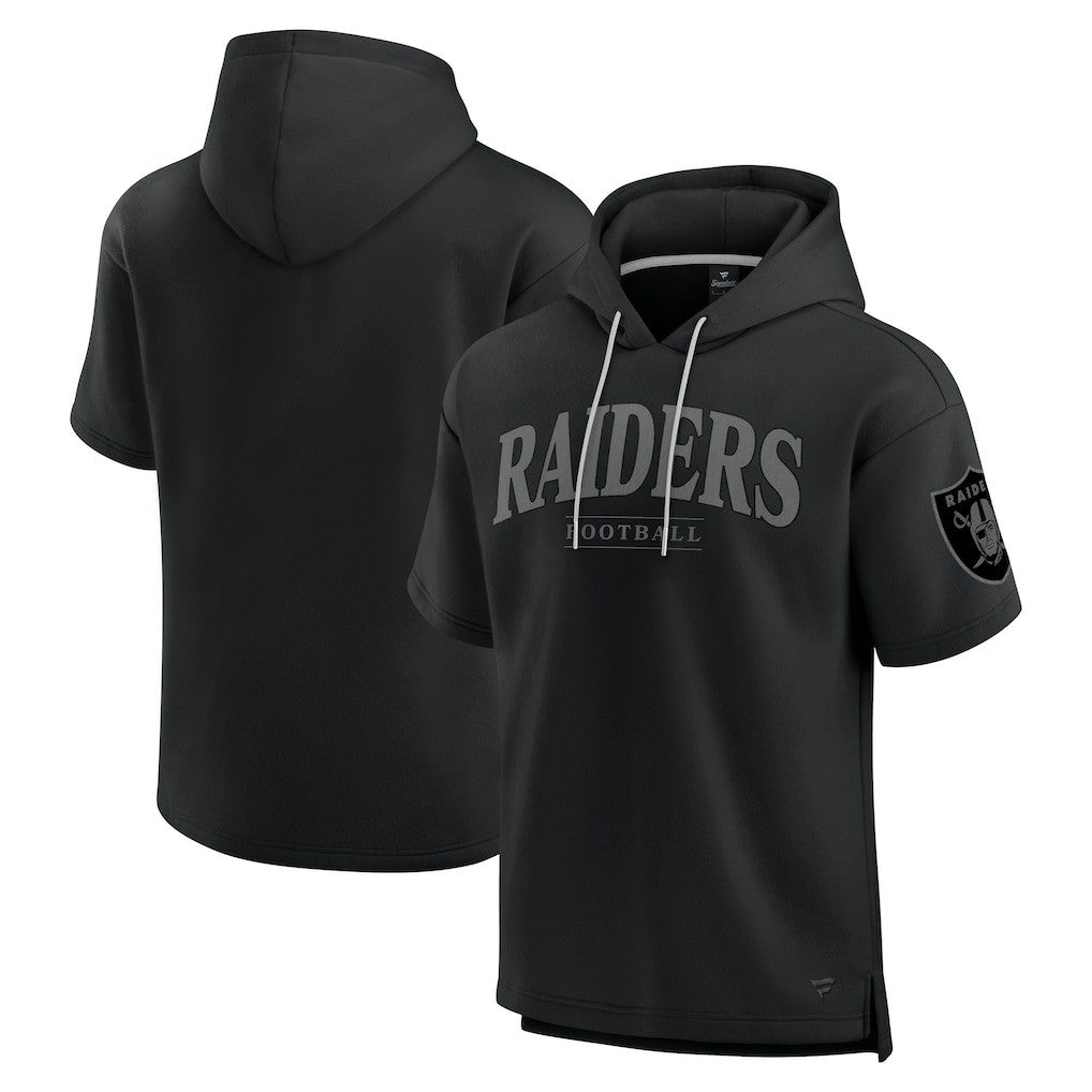 Las Vegas Raiders Unisex Elements Ready Short Sleeve Pullover Hoodie - Black - Fanatics