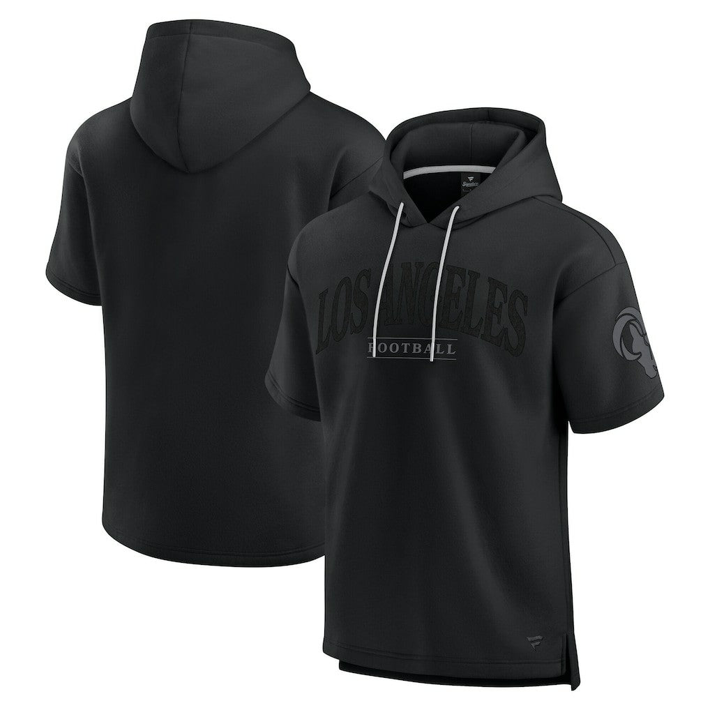 Los Angeles Rams Unisex Elements Ready Short Sleeve Pullover Hoodie - Black - Fanatics