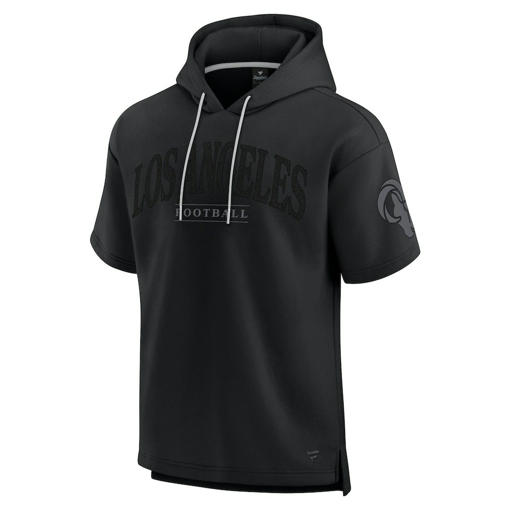 Los Angeles Rams Unisex Elements Ready Short Sleeve Pullover Hoodie - Black - Fanatics
