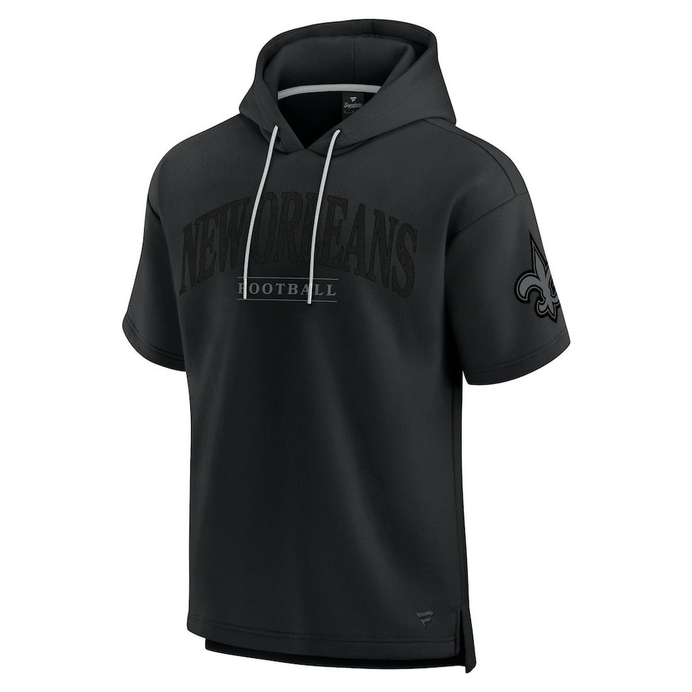New Orleans Saints Unisex Elements Ready Short Sleeve Pullover Hoodie - Black - Fanatics