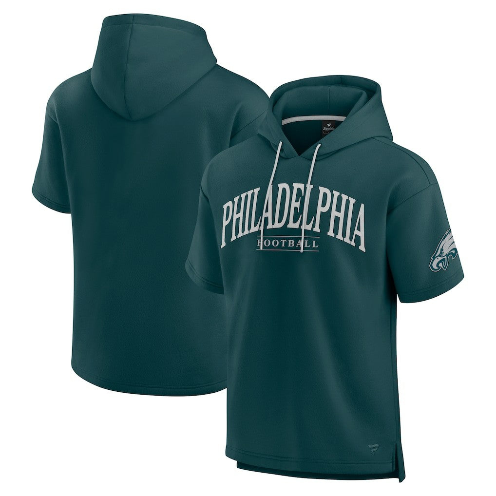 Philadelphia Eagles Unisex Elements Ready Short Sleeve Pullover Hoodie - Green - Fanatics