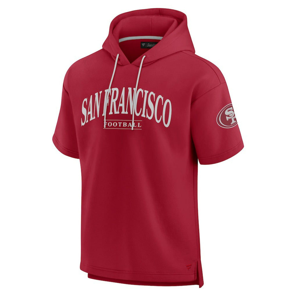 San Francisco 49ers Unisex Elements Ready Short Sleeve Pullover Hoodie - Scarlet - Fanatics