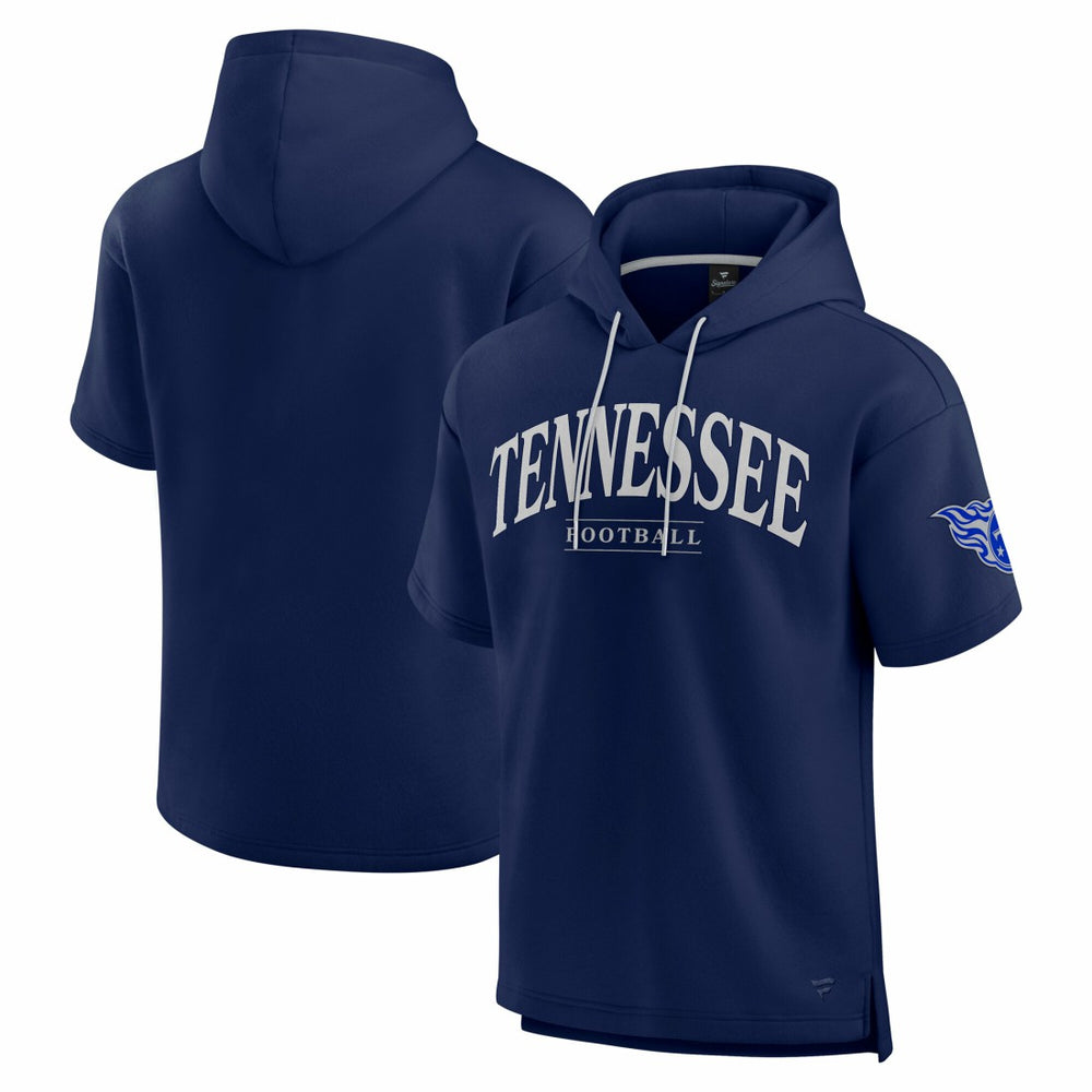 Tennessee Titans Unisex Elements Ready Short Sleeve Pullover Hoodie - Navy - Fanatics
