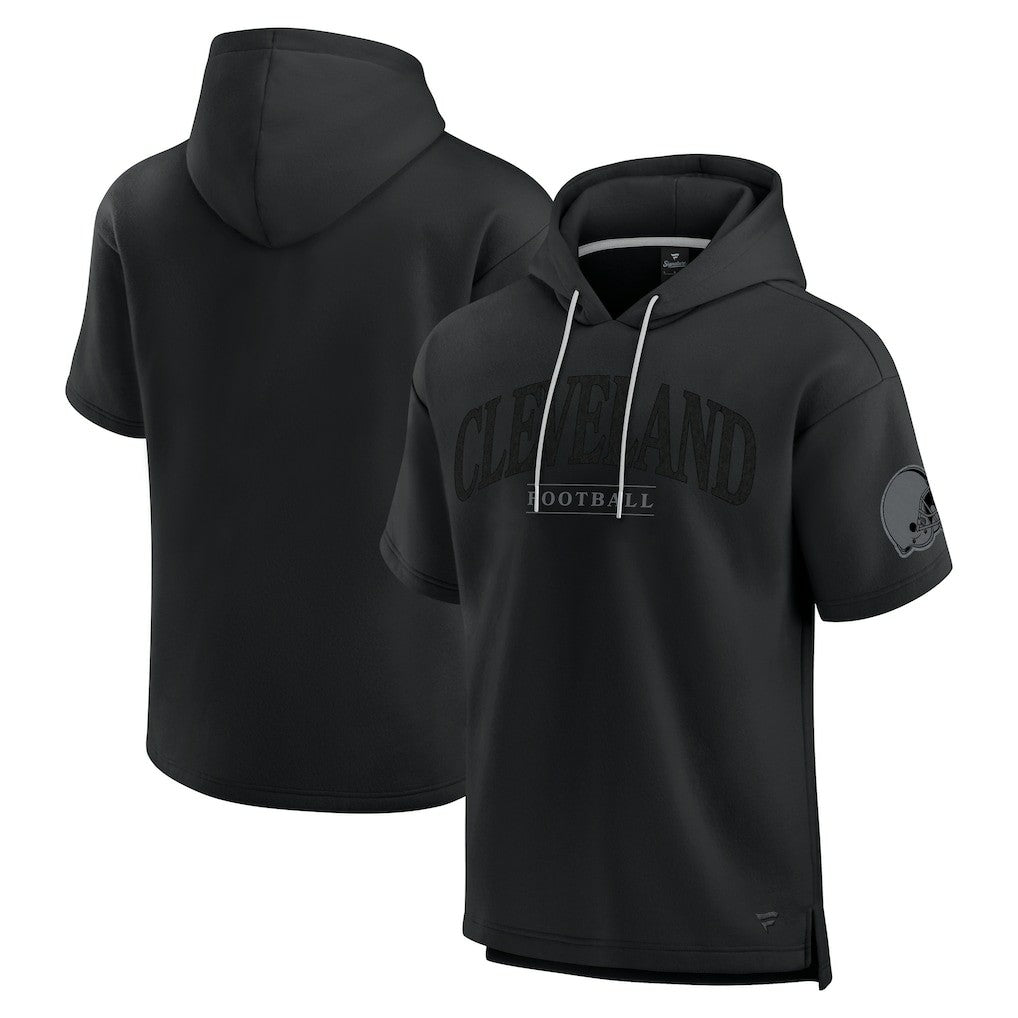 Cleveland Browns Unisex Elements Ready Short Sleeve Pullover Hoodie - Black - Fanatics