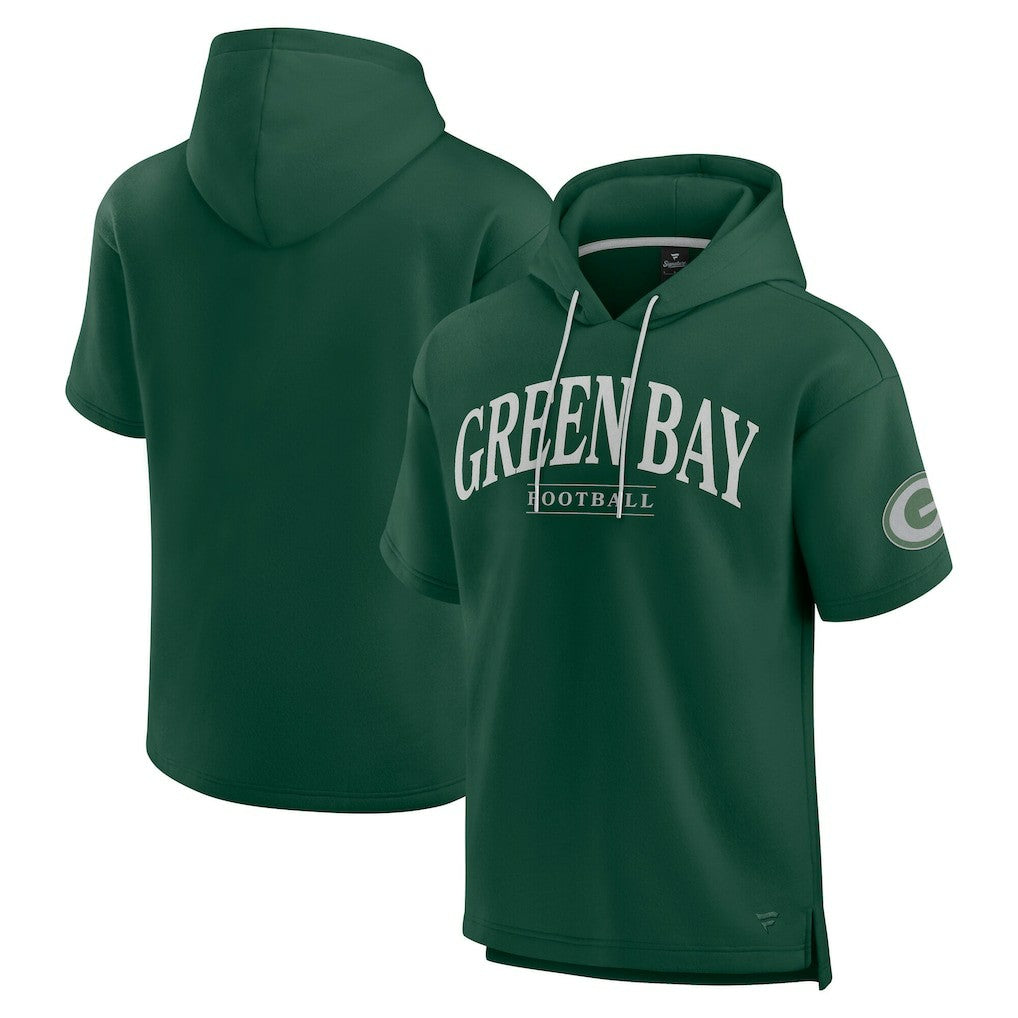 Green Bay Packers Unisex Elements Ready Short Sleeve Pullover Hoodie - Green - Fanatics