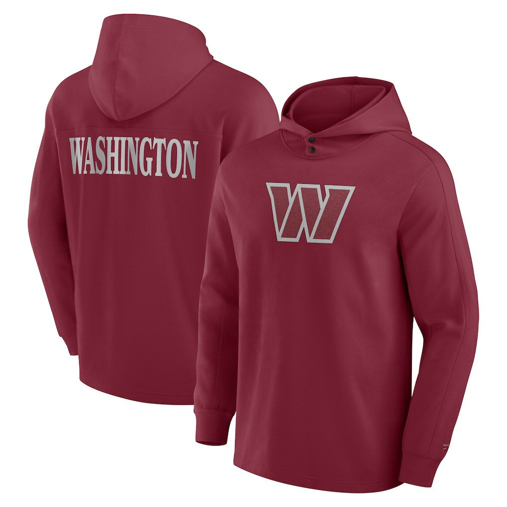 Washington Commanders Elements Blaze Tri-Blend Long Sleeve Hoodie T-Shirt - Burgundy - Fanatics