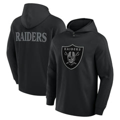 Las Vegas Raiders Elements Blaze Tri-Blend Long Sleeve Hoodie T-Shirt - Black - Fanatics