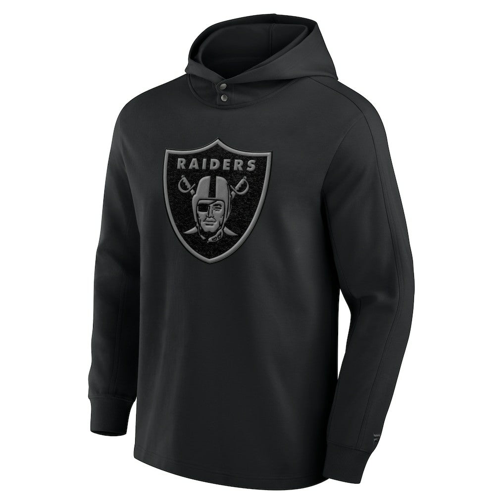 Las Vegas Raiders Elements Blaze Tri-Blend Long Sleeve Hoodie T-Shirt - Black - Fanatics