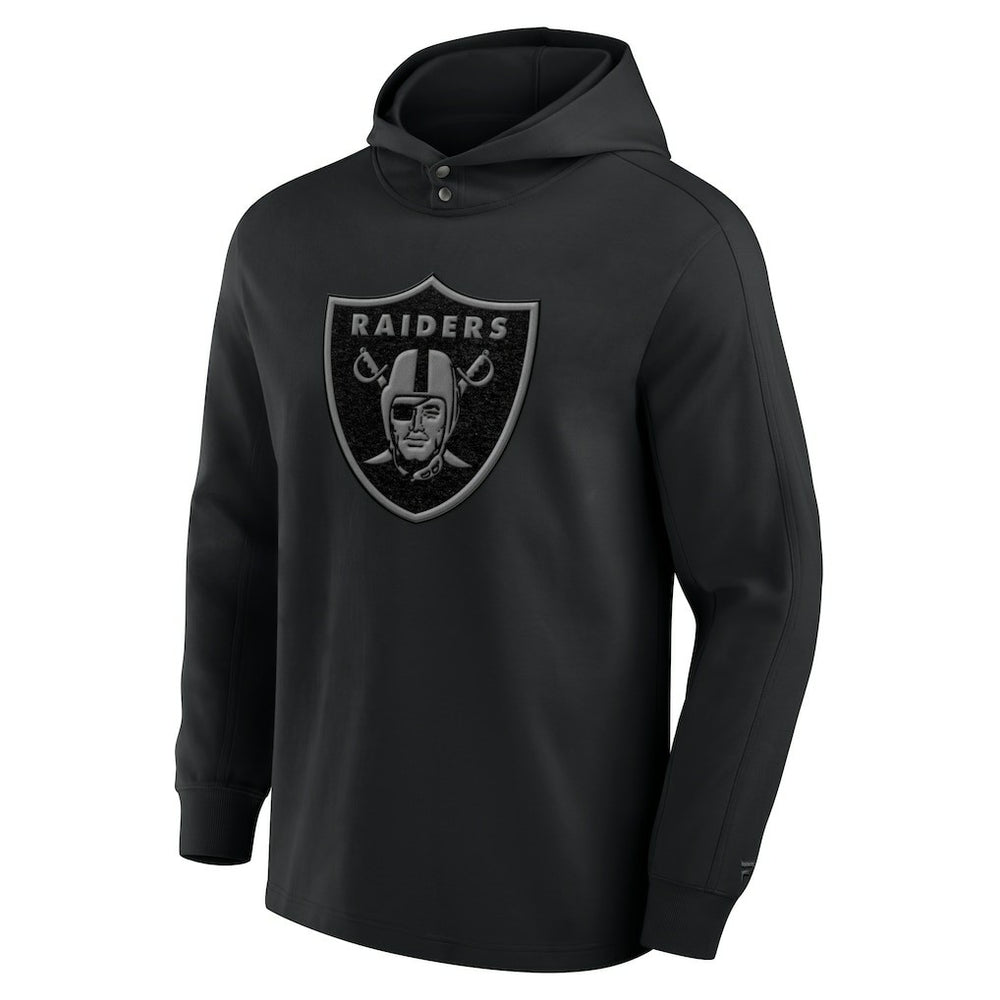 Las Vegas Raiders Elements Blaze Tri-Blend Long Sleeve Hoodie T-Shirt - Black - Fanatics