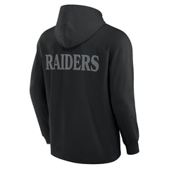 Las Vegas Raiders Elements Blaze Tri-Blend Long Sleeve Hoodie T-Shirt - Black - Fanatics