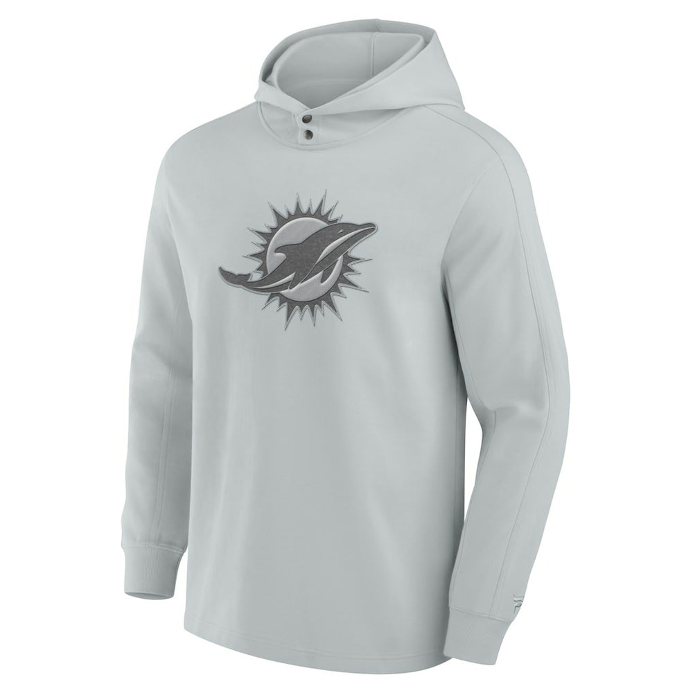 Miami Dolphins Elements Blaze Tri-Blend Long Sleeve Hoodie T-Shirt - Gray - Fanatics
