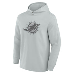 Miami Dolphins Elements Blaze Tri-Blend Long Sleeve Hoodie T-Shirt - Gray - Fanatics