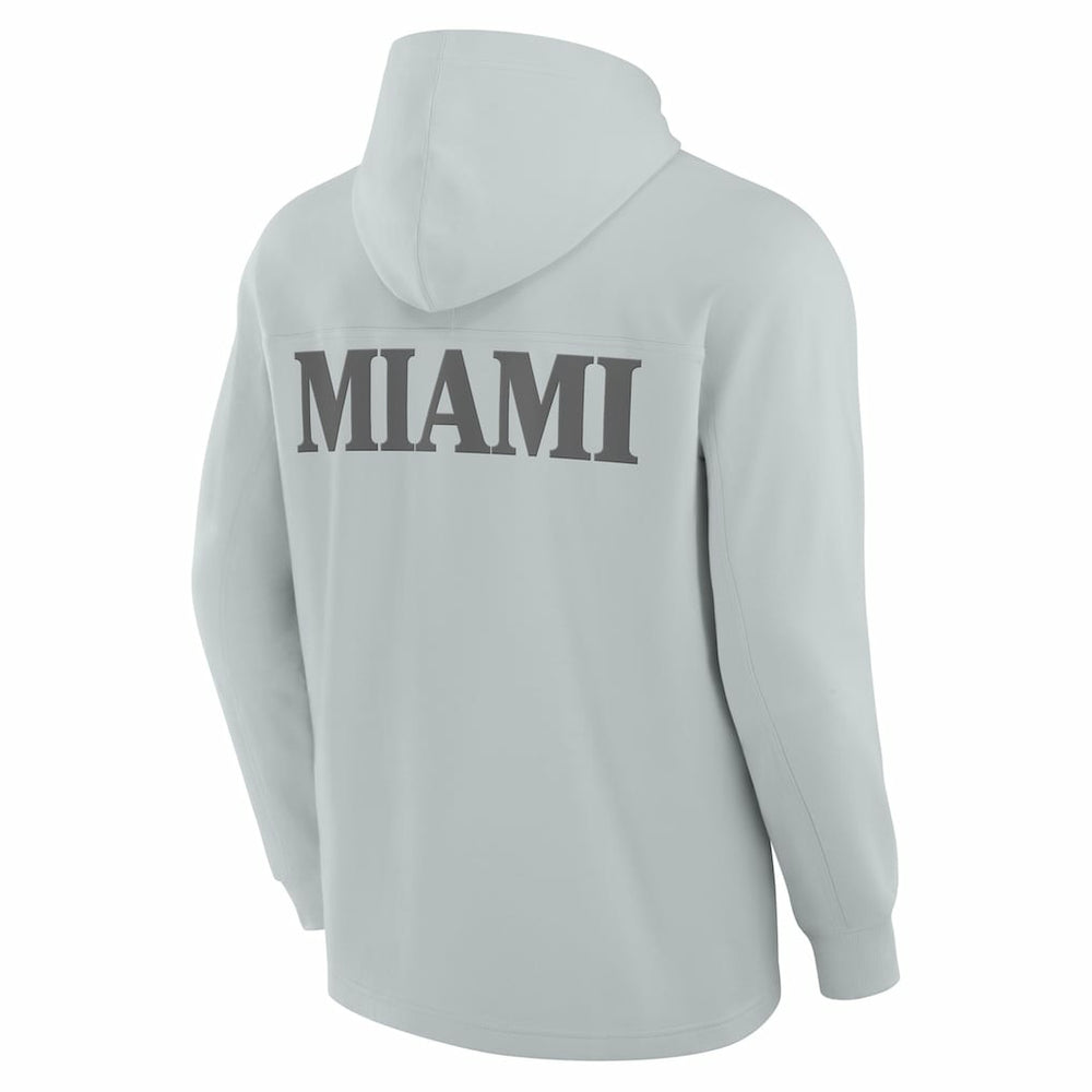 Miami Dolphins Elements Blaze Tri-Blend Long Sleeve Hoodie T-Shirt - Gray - Fanatics