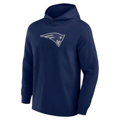 New England Patriots Elements Blaze Tri-Blend Long Sleeve Hoodie T-Shirt - Navy - Fanatics