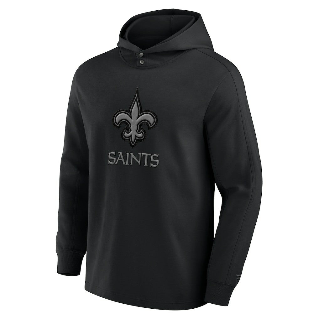 New Orleans Saints Elements Blaze Tri-Blend Long Sleeve Hoodie T-Shirt - Black - Fanatics