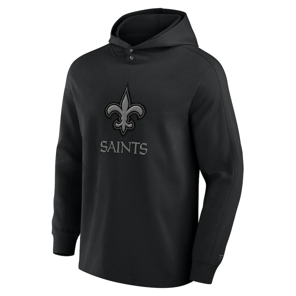 New Orleans Saints Elements Blaze Tri-Blend Long Sleeve Hoodie T-Shirt - Black - Fanatics