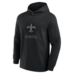 New Orleans Saints Elements Blaze Tri-Blend Long Sleeve Hoodie T-Shirt - Black - Fanatics