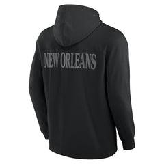 New Orleans Saints Elements Blaze Tri-Blend Long Sleeve Hoodie T-Shirt - Black - Fanatics