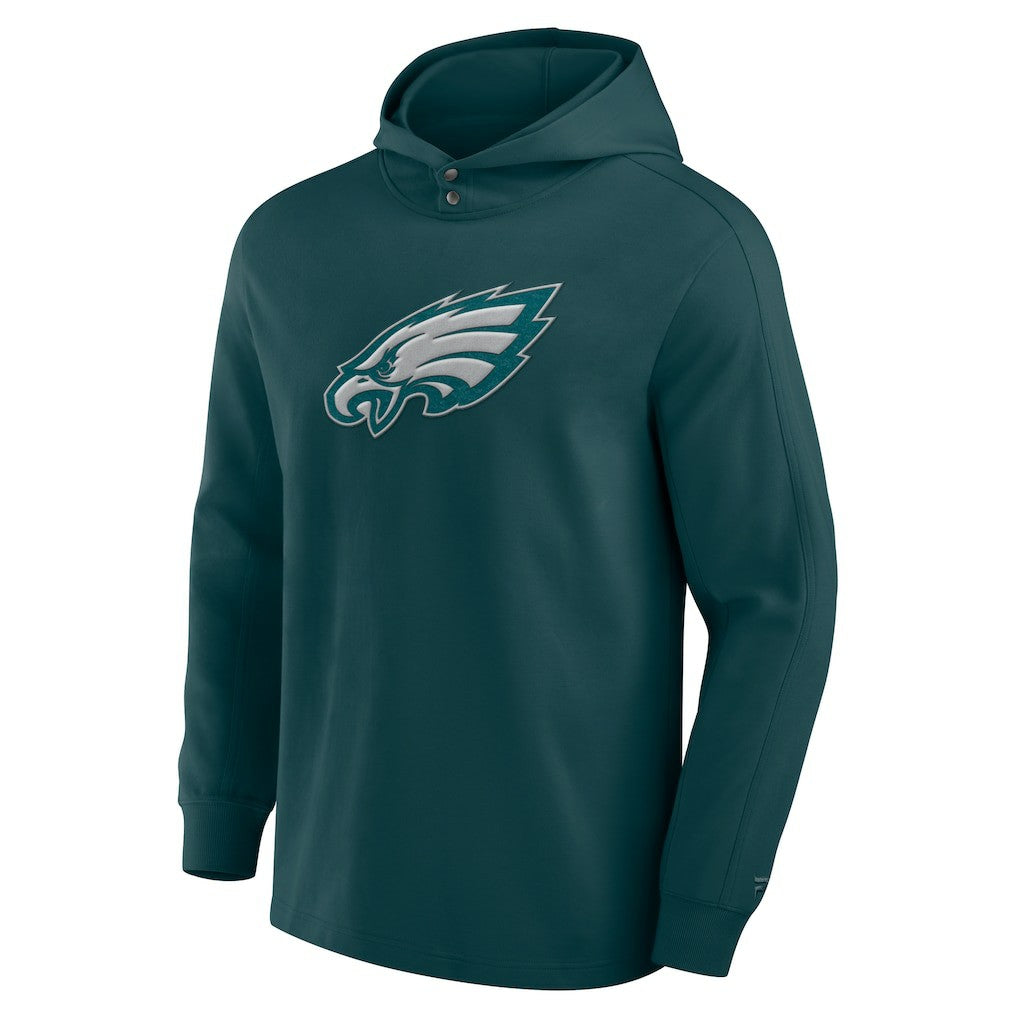 Philadelphia Eagles Elements Blaze Tri-Blend Long Sleeve Hoodie T-Shirt - Midnight Green - Fanatics