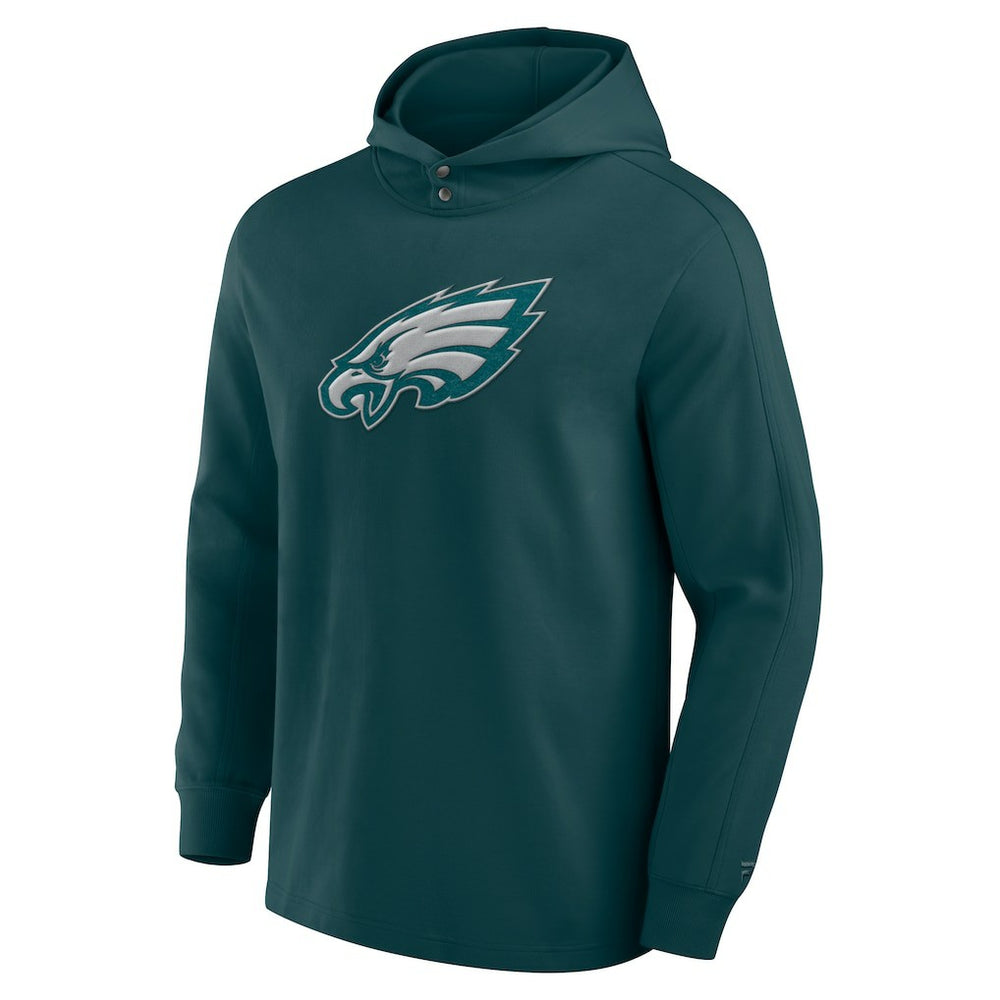 Philadelphia Eagles Elements Blaze Tri-Blend Long Sleeve Hoodie T-Shirt - Midnight Green - Fanatics