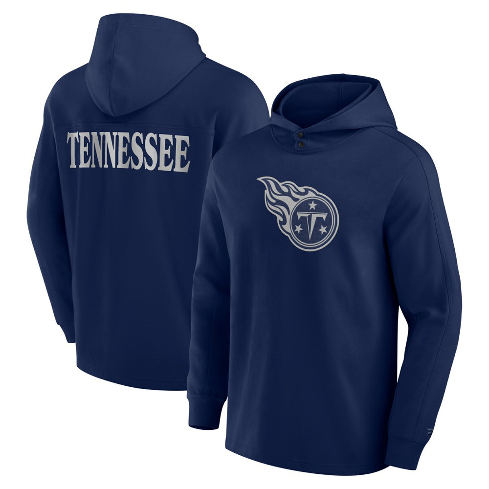 Tennessee Titans Elements Blaze Tri-Blend Long Sleeve Hoodie T-Shirt - Navy - Fanatics