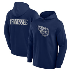 Tennessee Titans Elements Blaze Tri-Blend Long Sleeve Hoodie T-Shirt - Navy - Fanatics