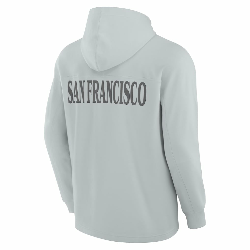 San Francisco 49ers Elements Blaze Tri-Blend Long Sleeve Hoodie T-Shirt - Gray - Fanatics