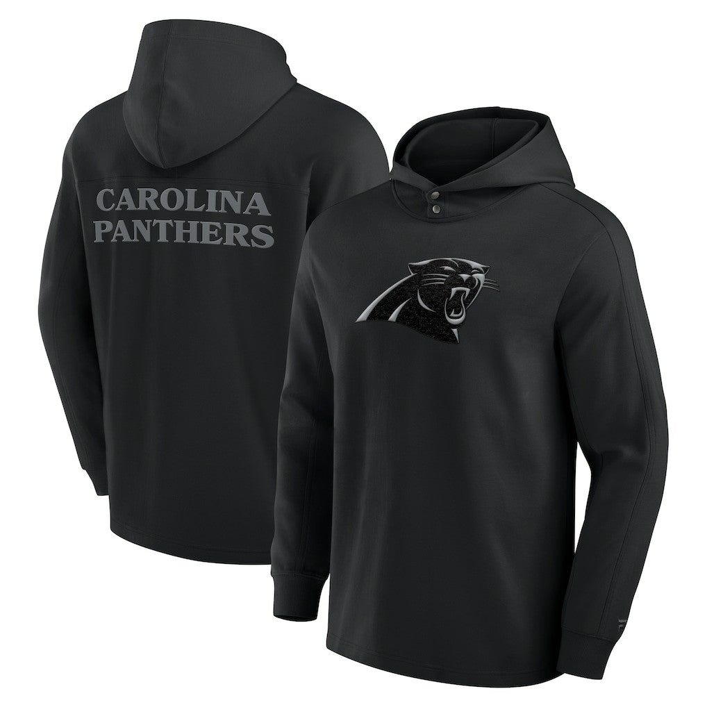 Carolina Panthers Elements Blaze Tri-Blend Long Sleeve Hoodie T-Shirt - Black - Fanatics