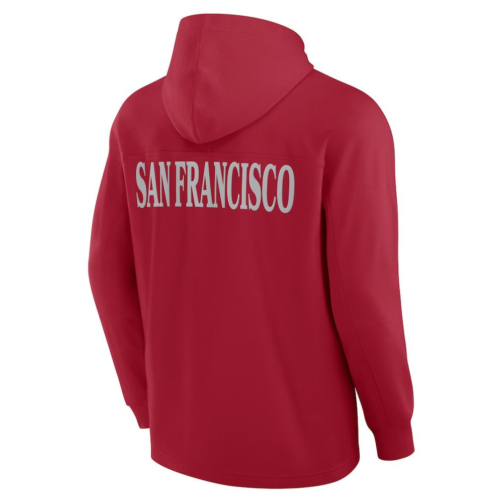 San Francisco 49ers Elements Blaze Tri-Blend Long Sleeve Hoodie T-Shirt - Scarlet - Fanatics
