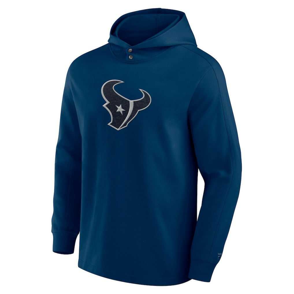 Houston Texans Elements Blaze Tri-Blend Long Sleeve Hoodie T-Shirt - Navy - Fanatics