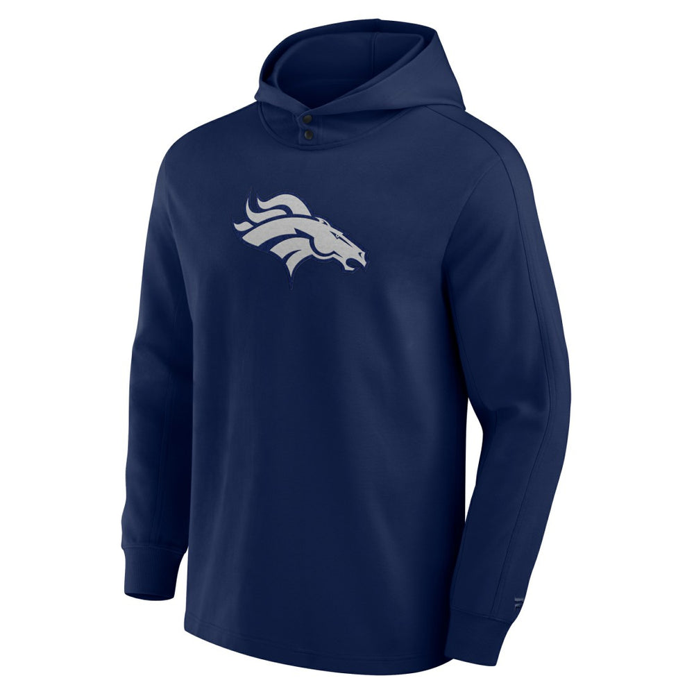 Denver Broncos Elements Blaze Tri-Blend Long Sleeve Hoodie T-Shirt - Navy - Fanatics