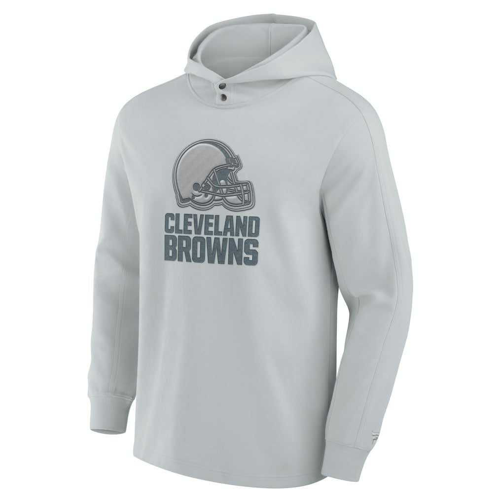 Cleveland Browns Elements Blaze Tri-Blend Long Sleeve Hoodie T-Shirt - Gray - Fanatics