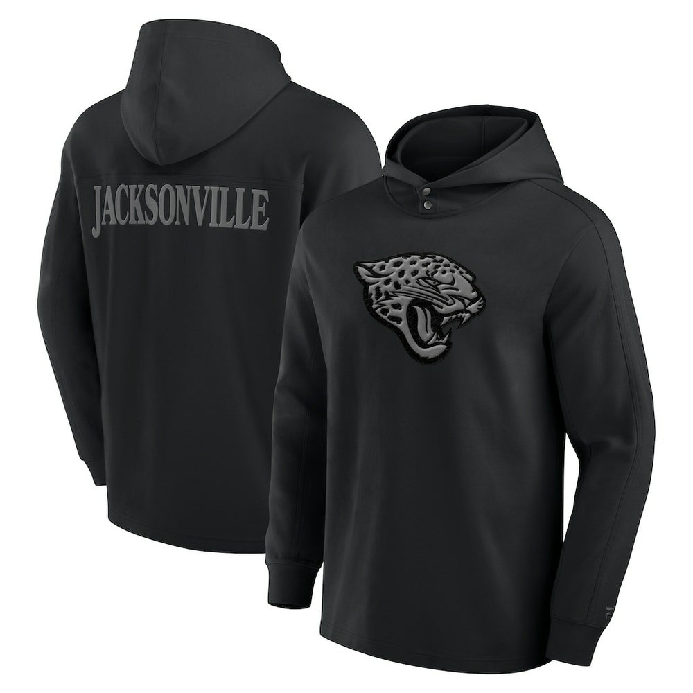 Jacksonville Jaguars Elements Blaze Tri-Blend Long Sleeve Hoodie T-Shirt - Black - Fanatics