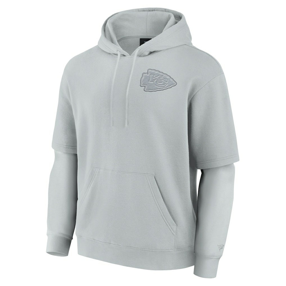 Kansas City Chiefs Unisex Elements Sleek Pullover Hoodie - Gray - Fanatics