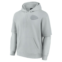 Kansas City Chiefs Unisex Elements Sleek Pullover Hoodie - Gray - Fanatics
