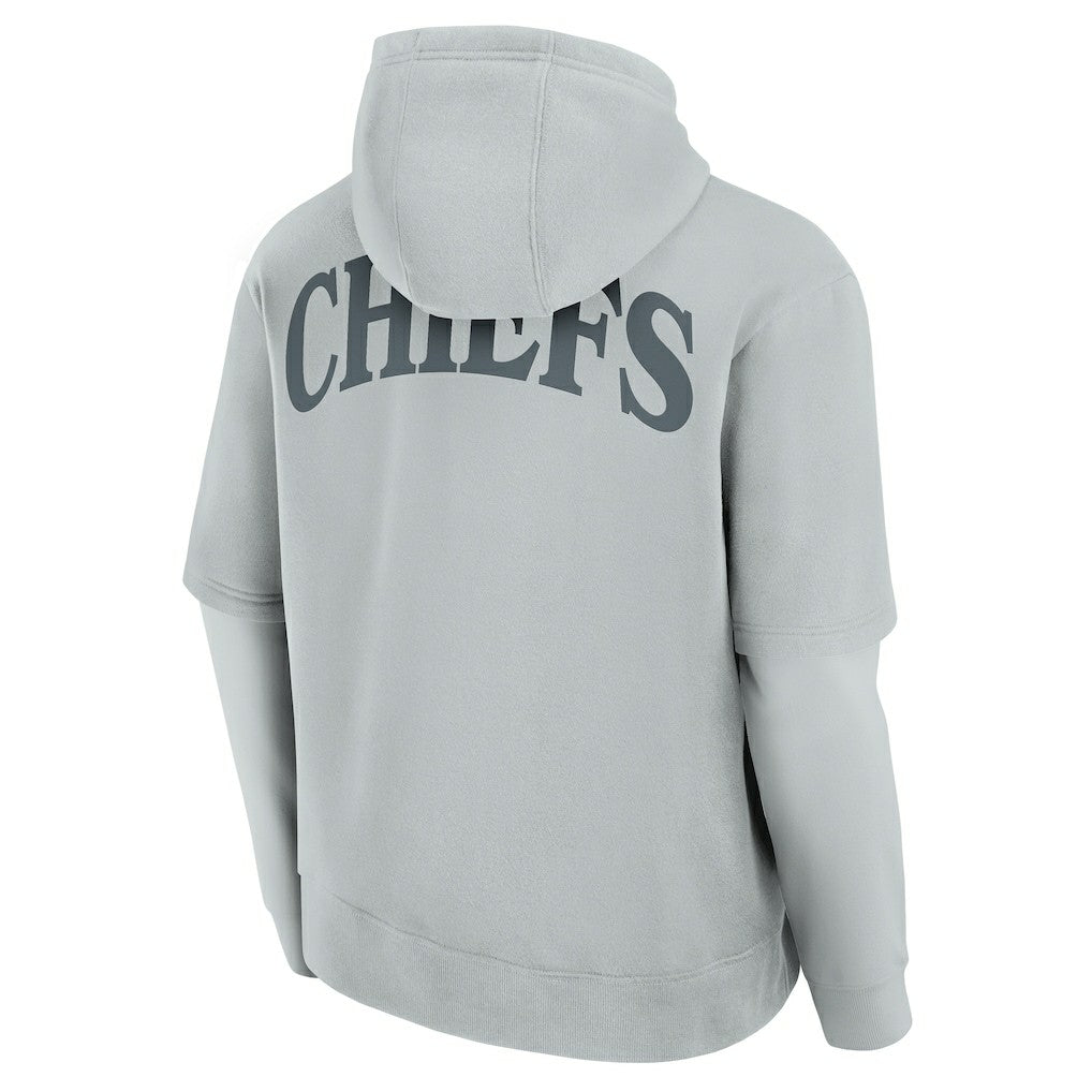 Kansas City Chiefs Unisex Elements Sleek Pullover Hoodie - Gray - Fanatics