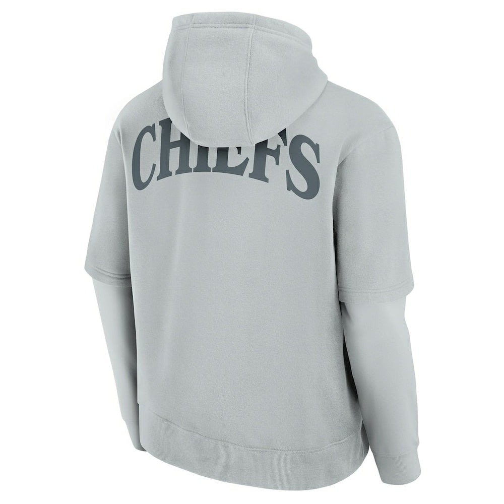 Kansas City Chiefs Unisex Elements Sleek Pullover Hoodie - Gray - Fanatics