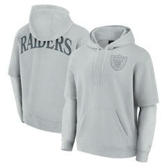 Las Vegas Raiders Unisex Sleek Elements Pullover Hoodie - Gray - Fanatics