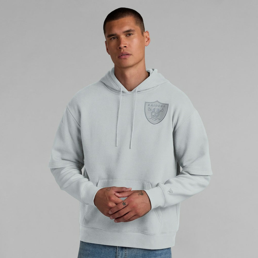Las Vegas Raiders Unisex Sleek Elements Pullover Hoodie - Gray - Fanatics