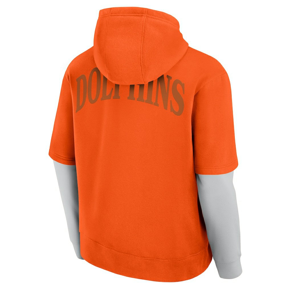 Miami Dolphins Unisex Sleek Elements Pullover Hoodie - Orange - Fanatics
